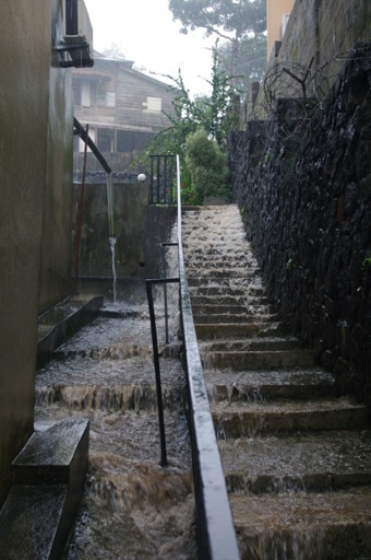 town-rain