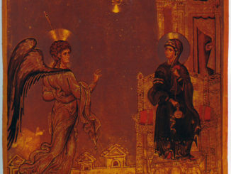 Mary's Annunciation, late Komnenos icon from the end of the 12th century